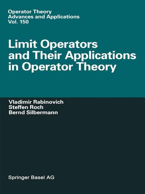 cover image of Limit Operators and Their Applications in Operator Theory